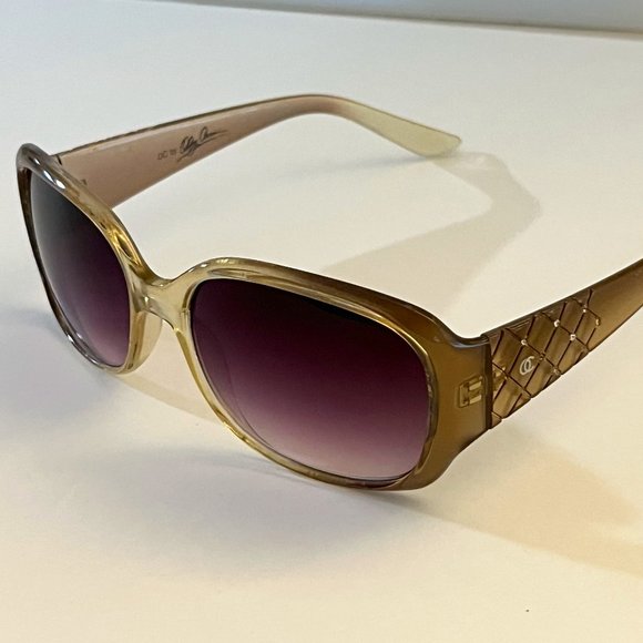 Oleg Cassini Womens Designer Sunglasses MOD1092 Brown Pearl Vintage - Picture 2 of 11